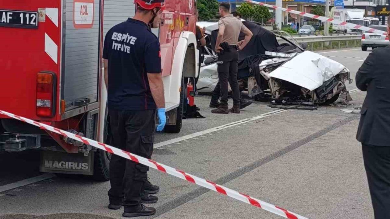 Giresun’da trafik kazası: 1 ölü, 1 yaralı