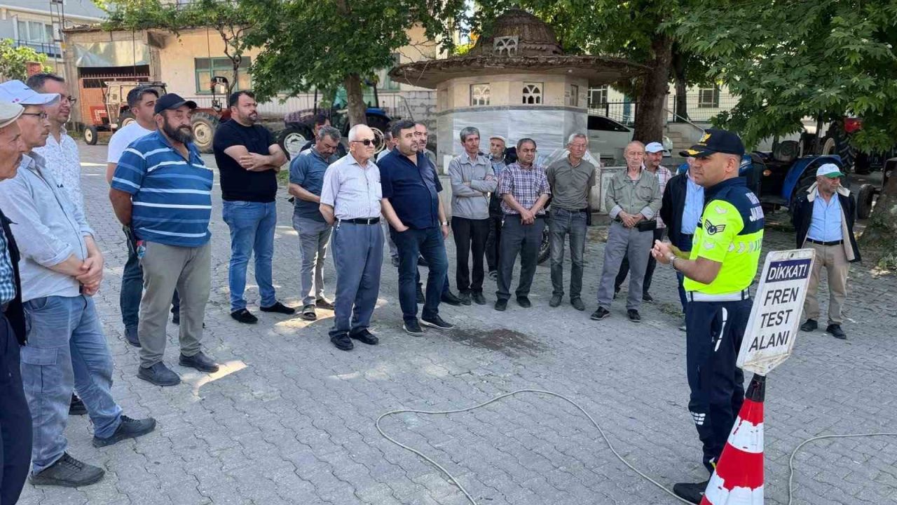 Jandarmadan ROPS demiri ve reflektör eğitimi
