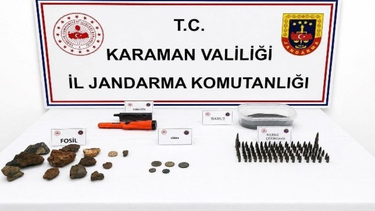 Karaman’da tarihi eserler ele geçirildi: 6 tutuklama