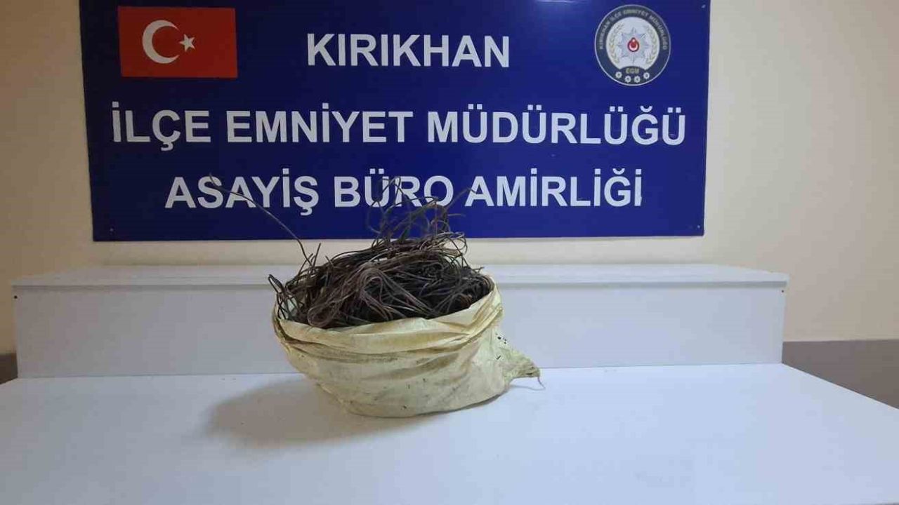 Kırıkhan’da 3 buçuk milyon TL’lik kablo çalan 3 kişi tutuklandı