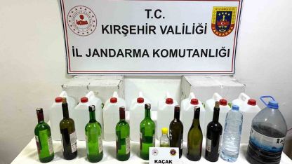 Kırşehir’de 48 litre kaçak alkol ve el yapımı içki ele geçirildi
