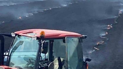 Konya’da tarla yangını: 500 dekar ekili alan kül oldu
