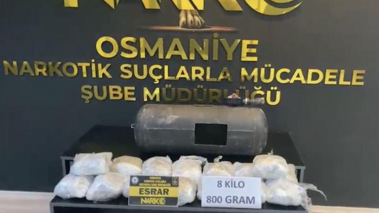 LPG tankına gizlenen 8 kilo 800 gram esrar ele geçirildi: 2 tutuklama