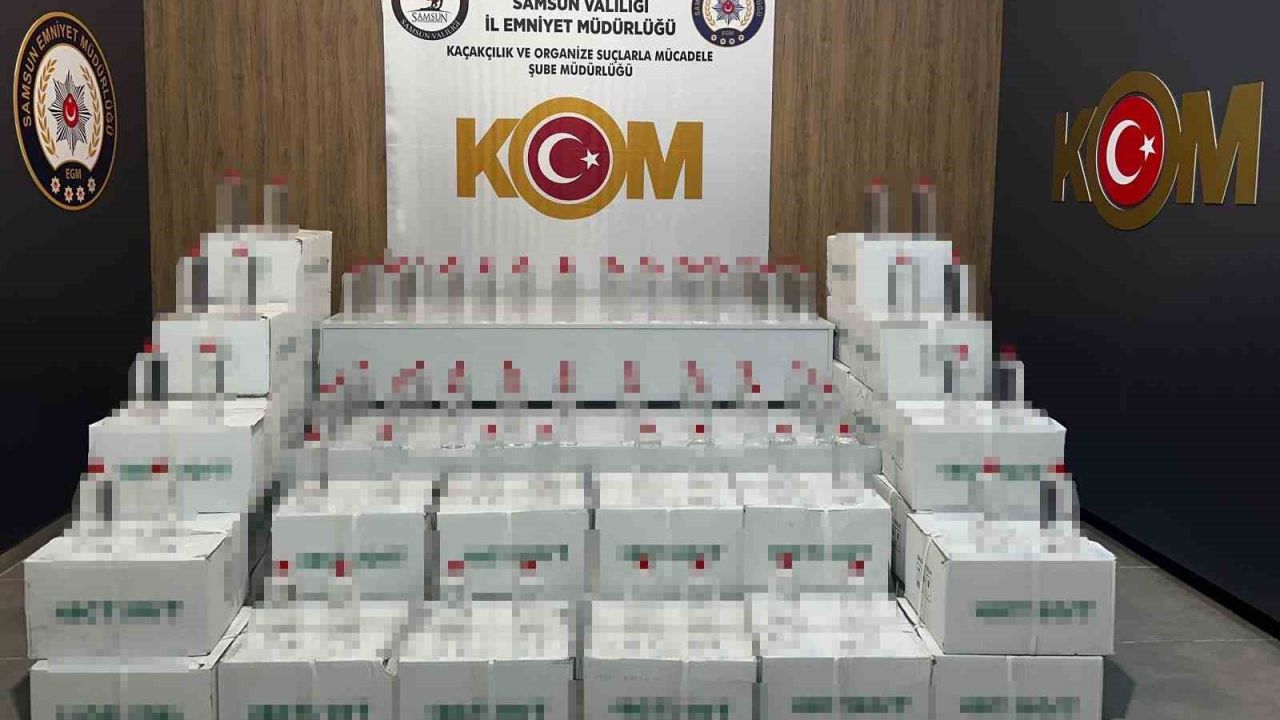 Samsun’da 900 litre kaçak etil alkol ele geçirildi