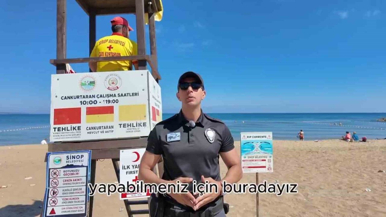 Sinop’ta boğulmalara karşı hayat kurtaran uyarılar