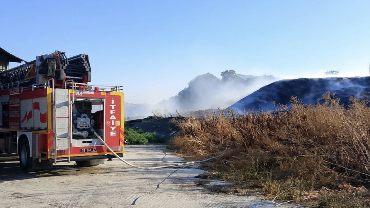 Susurluk’ta otluk alanda çıkan yangın söndürüldü