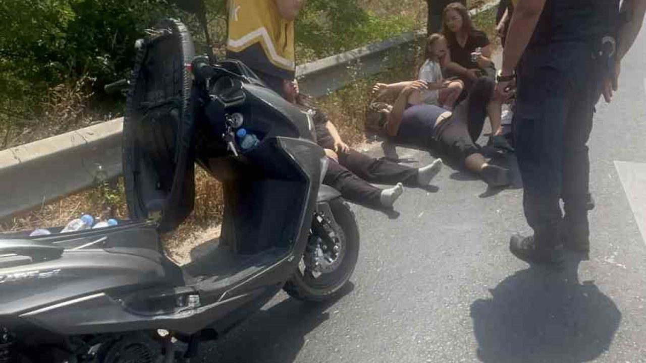 Tekirdağ’da devrilen motosikletteki 3 kişi yaralandı